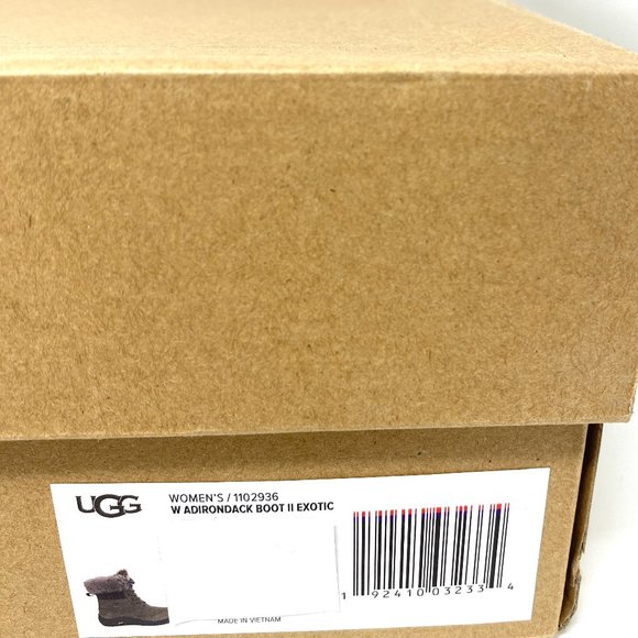 UGG  Adirondack 2 Exotic Charcoal Leather Women - Picture 9 of 9